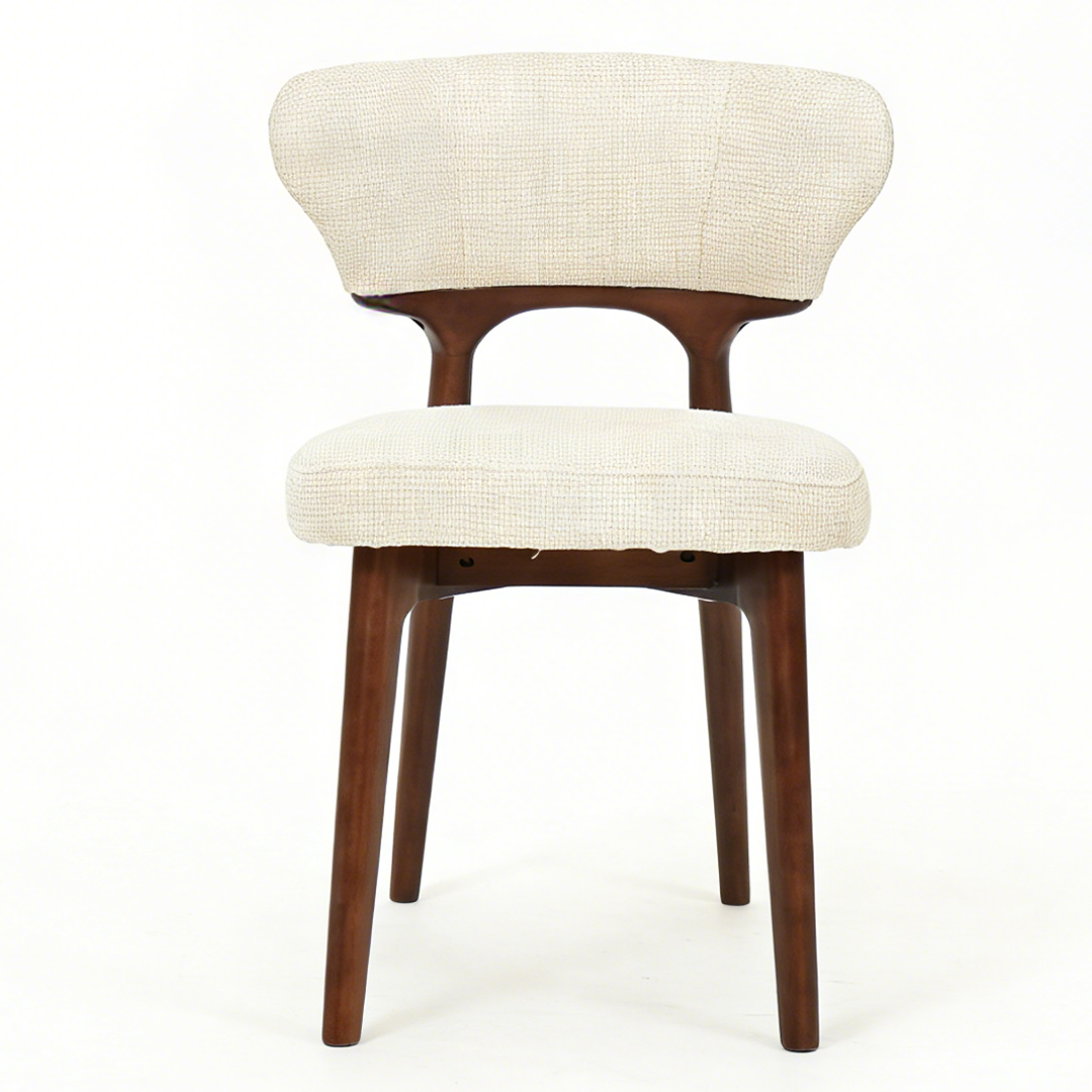 Fabric Dining Chairs in Set of 2 - Luciano
