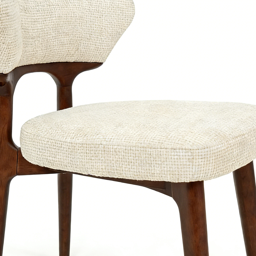Fabric Dining Chairs in Set of 2 - Luciano