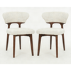 Fabric Dining Chairs in Set of 2 - Luciano