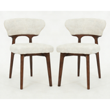 Fabric Dining Chairs in Set of 2 - Luciano