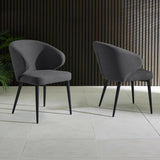 Fabric Dining Chairs in Set Of 2 - Marcus