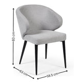 Fabric Dining Chairs in Set Of 2 - Marcus