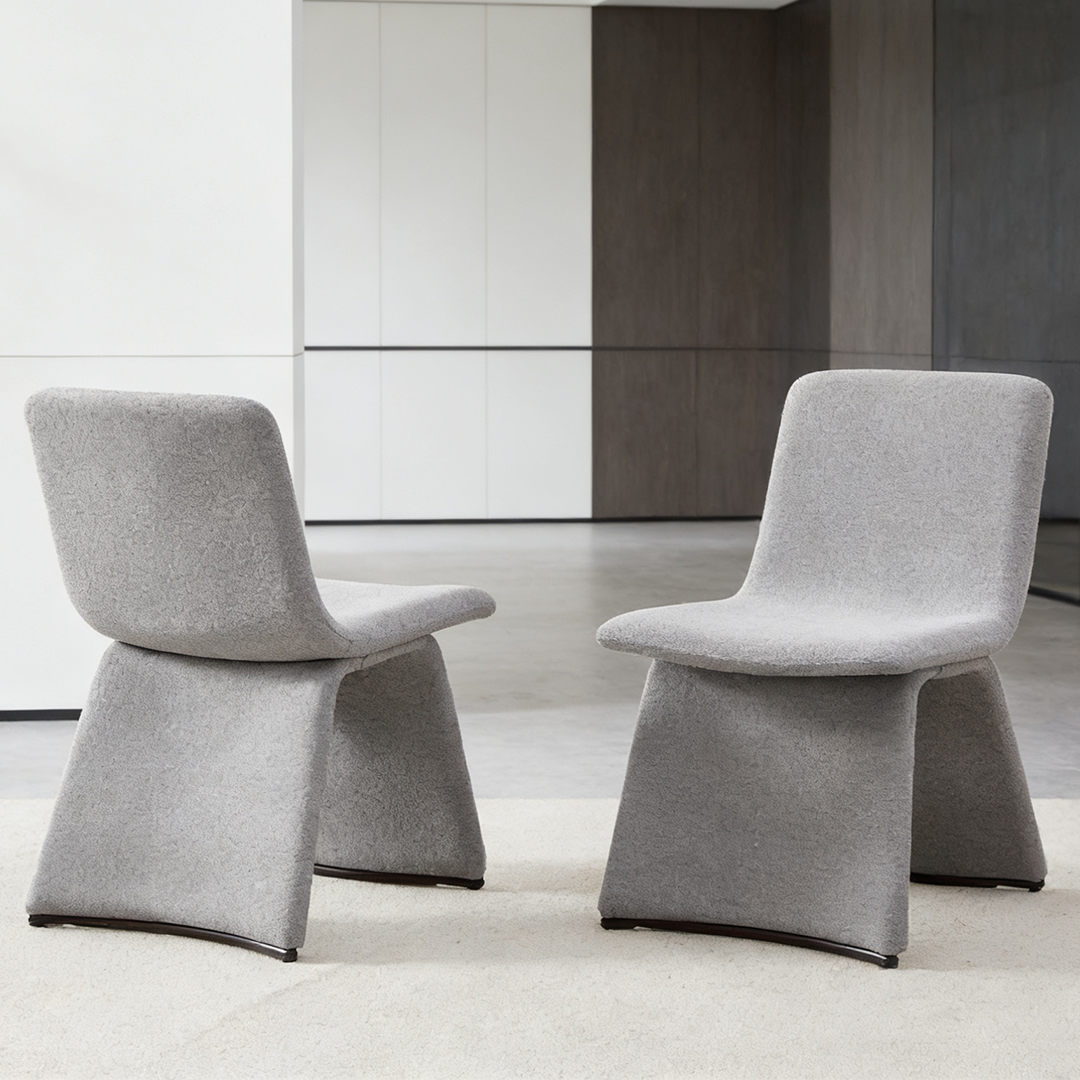 Fabric Dining Chairs in Set of 2 - Marsia