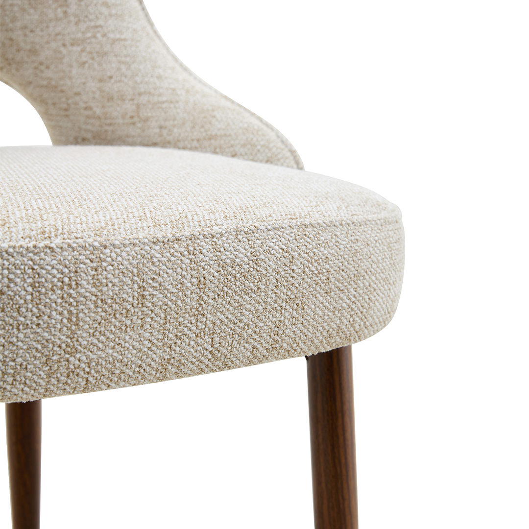 Fabric Dining Chairs in Set of 2 - Milo