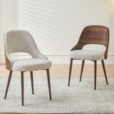 Fabric Dining Chairs in Set of 2 - Milo