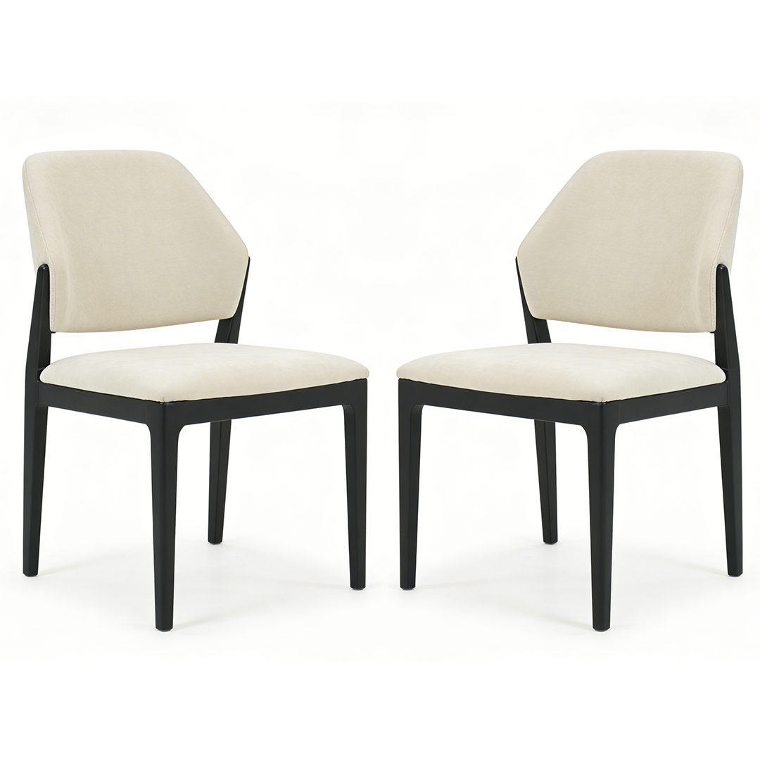 Fabric Dining Chairs in Set of 2 - Mira