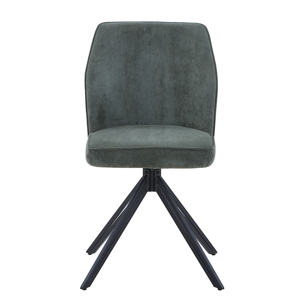 Fabric Dining Chairs in Set Of 2 Swivel - Aspen