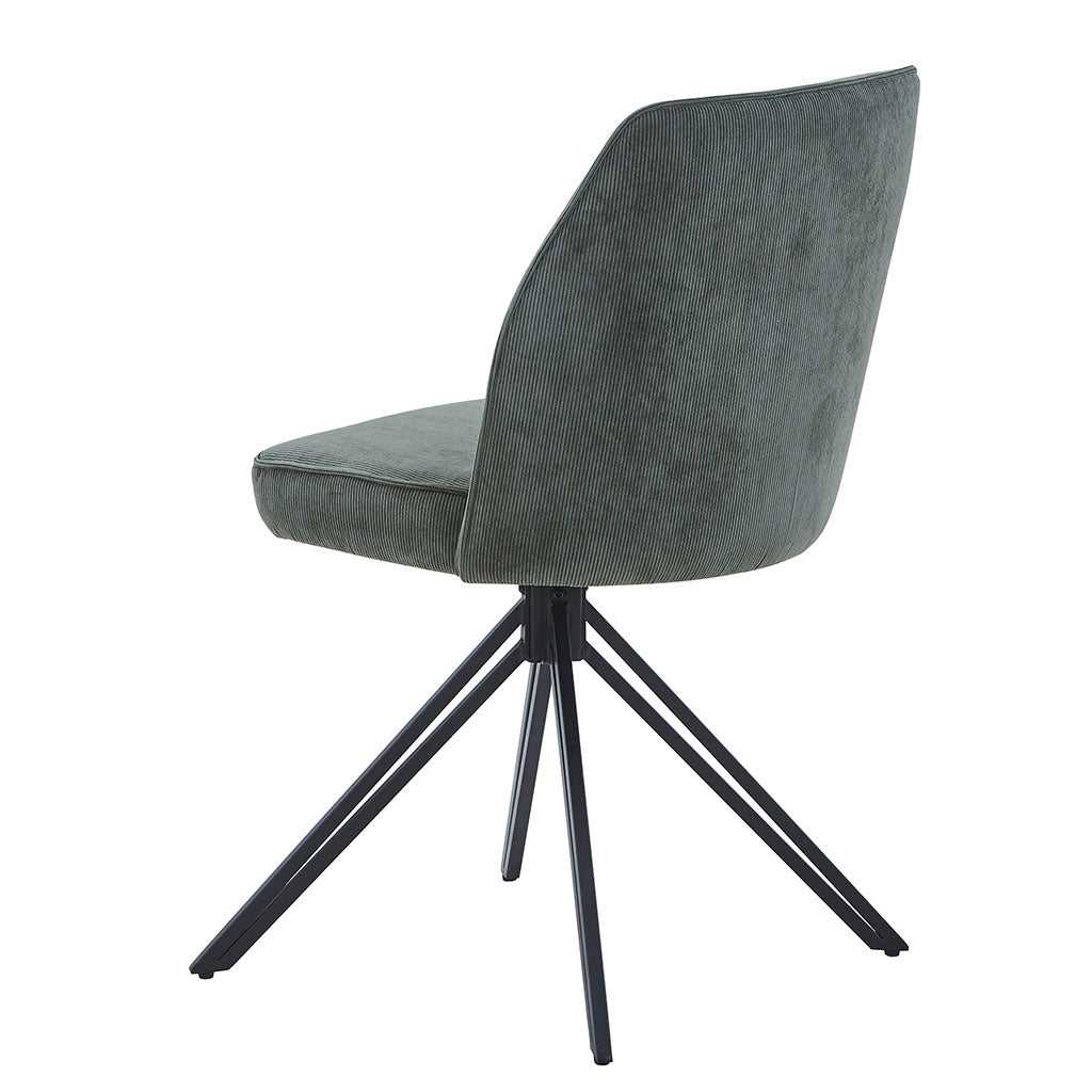 Fabric Dining Chairs in Set Of 2 Swivel - Aspen