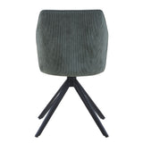 Fabric Dining Chairs in Set Of 2 Swivel - Aspen