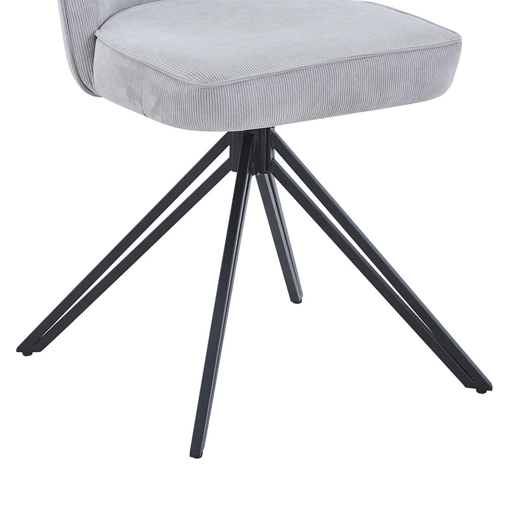 Fabric Dining Chairs in Set Of 2 Swivel - Aspen