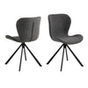 Fabric Dining Chairs in Set Of 2 With Swivel Function - Batilda
