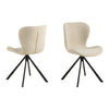 Fabric Dining Chairs in Set Of 2 With Swivel Function - Batilda