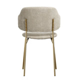 Fabric Dining Chairs in Set Of 2 With Gold Metal Frame - Dorchester