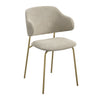 Fabric Dining Chairs in Set Of 2 With Gold Metal Frame - Dorchester