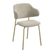 Fabric Dining Chairs in Set Of 2 With Gold Metal Frame - Dorchester
