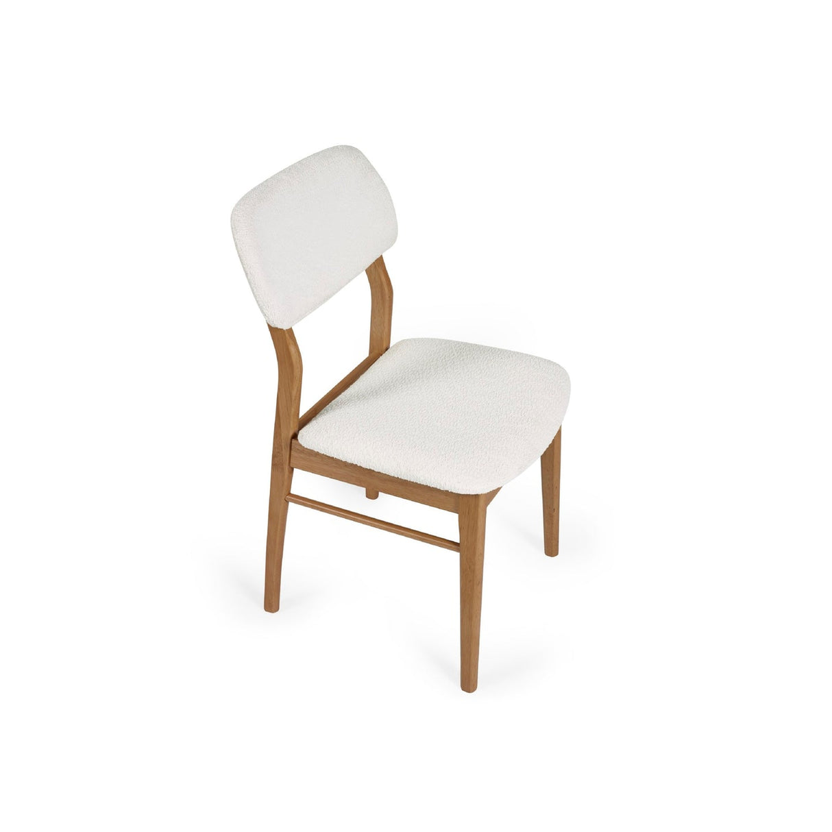 Fabric Dining Chairs in Set Of 2 With Wooden Frame - Theia