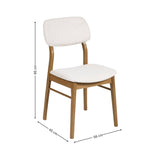 Fabric Dining Chairs in Set Of 2 With Wooden Frame - Theia