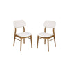 Fabric Dining Chairs in Set Of 2 With Wooden Frame - Theia