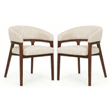 Fabric Dining Chairs in Set of 2 - Zara
