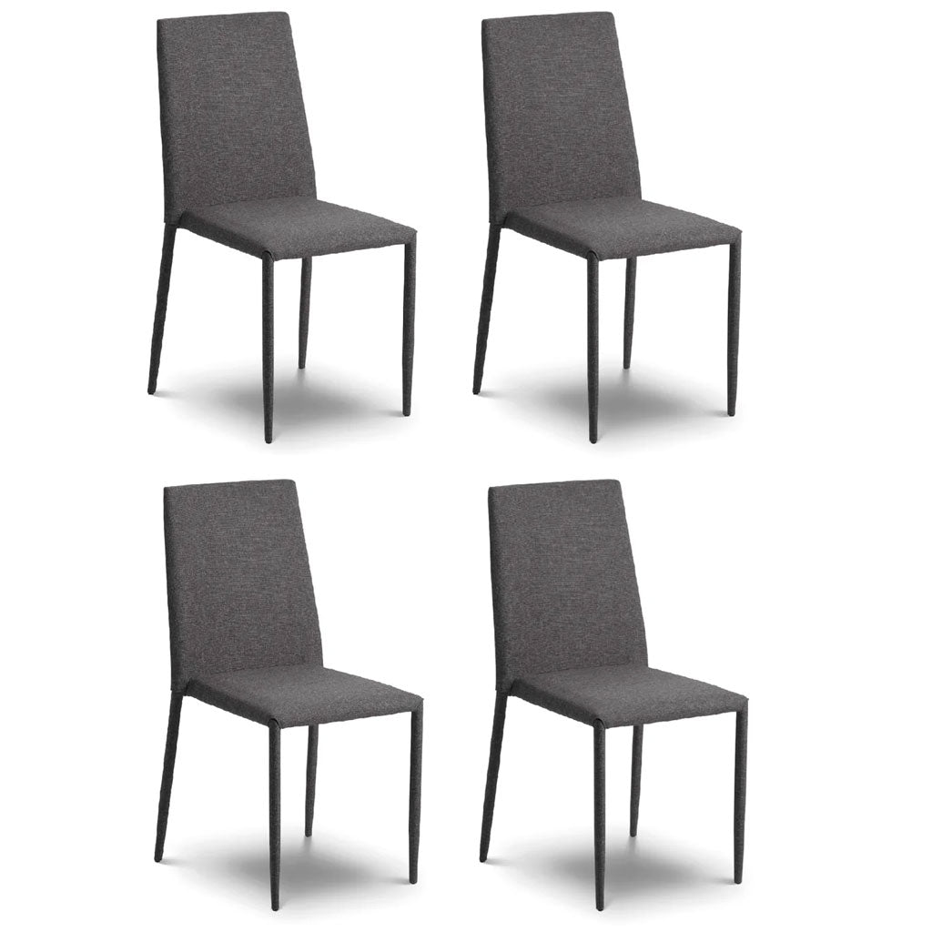 Fabric Dining Chairs in Set Of 4 - Jazz
