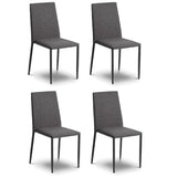 Fabric Dining Chairs in Set Of 4 - Jazz