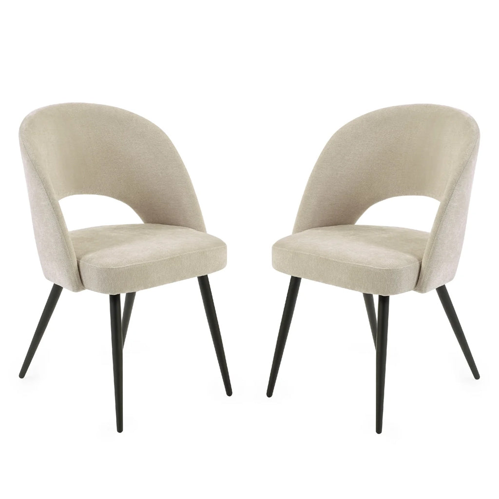Fabric Dining Chairs in Set Of 2 - Ella
