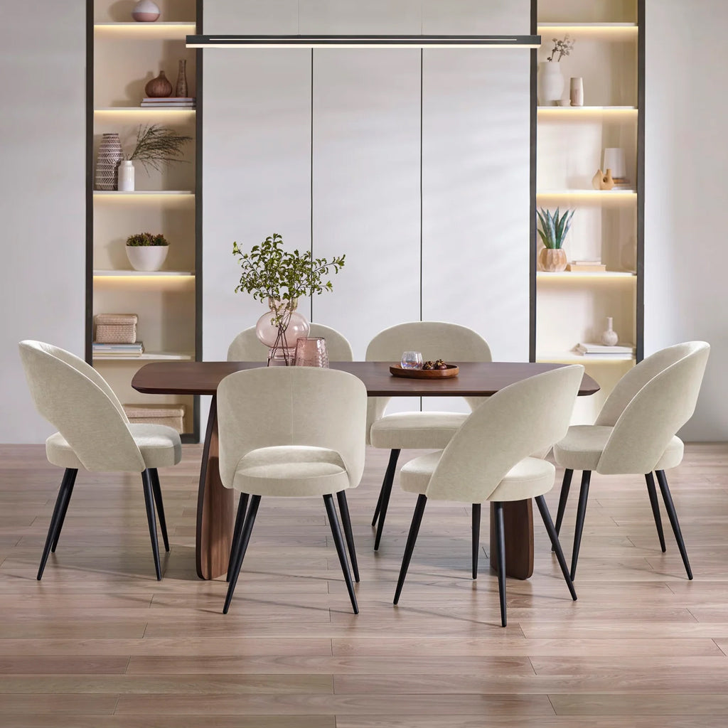 Fabric Dining Chairs in Set Of 2 - Ella