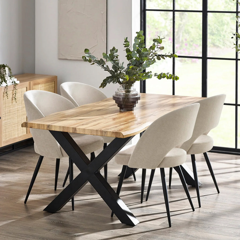 Fabric Dining Chairs in Set Of 2 - Ella