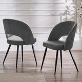 Fabric Dining Chairs in Set Of 2 - Ella