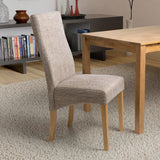 Fabric Dining Chairs in Set Of 2 With Natural Rubberwood Legs - Bailey