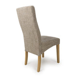 Fabric Dining Chairs in Set Of 2 With Natural Rubberwood Legs - Bailey