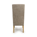 Fabric Dining Chairs in Set Of 2 With Natural Rubberwood Legs - Bailey