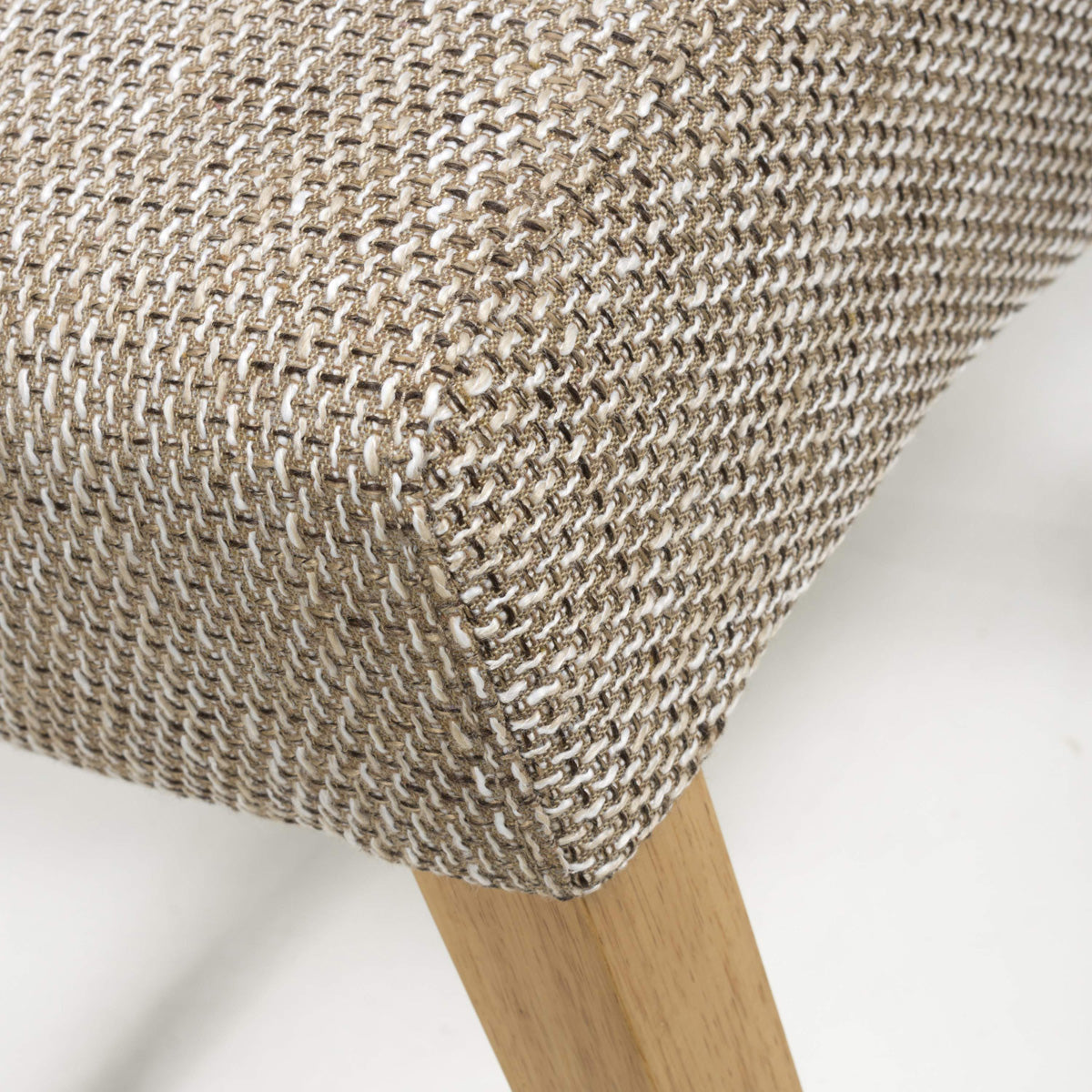 Fabric Dining Chairs in Set Of 2 With Natural Rubberwood Legs - Bailey