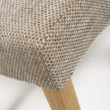 Fabric Dining Chairs in Set Of 2 With Natural Rubberwood Legs - Bailey
