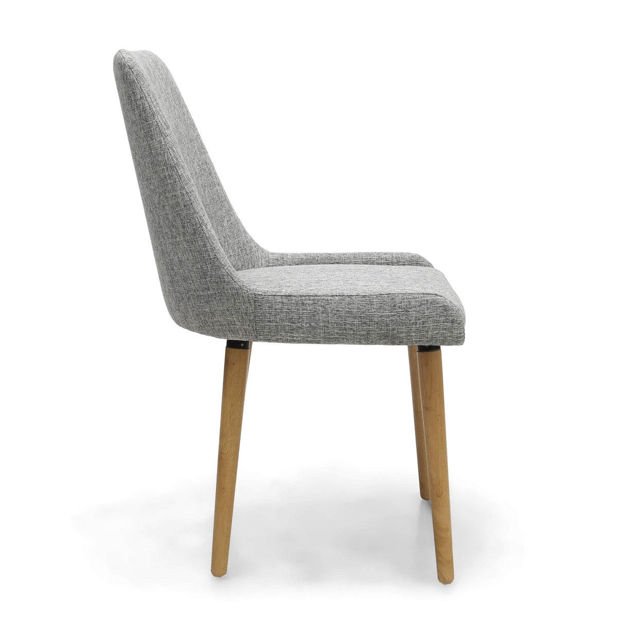 Fabric Dining Chairs in Set Of 2 With Natural Rubberwood Legs - Capri
