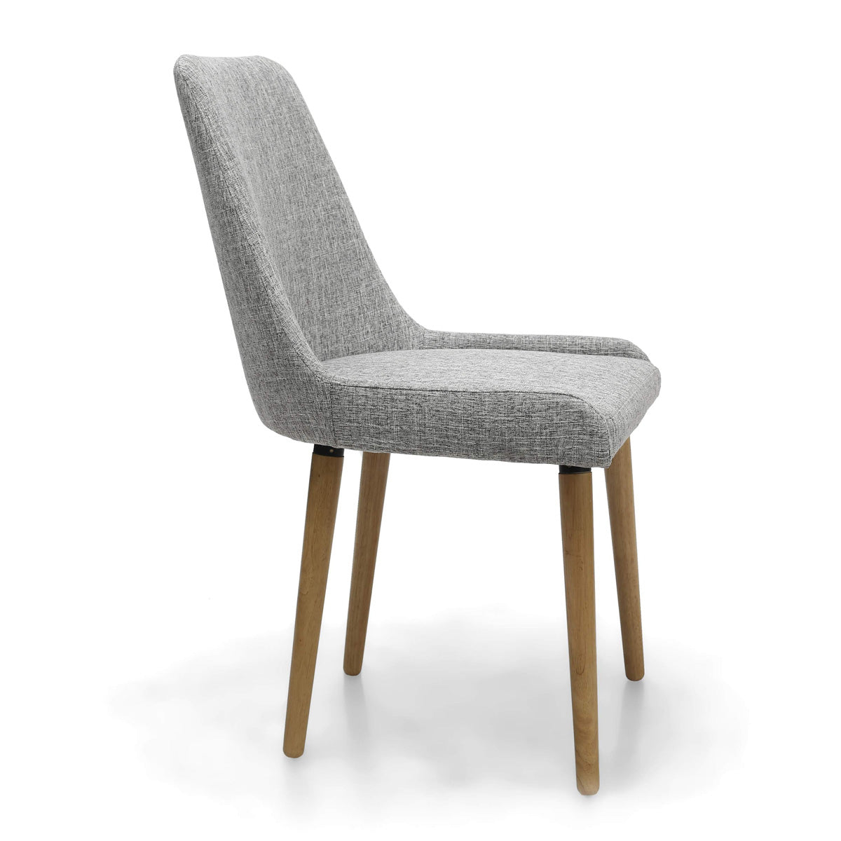 Fabric Dining Chairs in Set Of 2 With Natural Rubberwood Legs - Capri