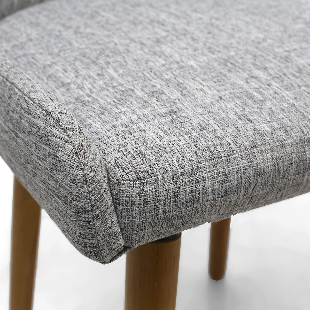 Fabric Dining Chairs in Set Of 2 With Natural Rubberwood Legs - Capri