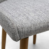 Fabric Dining Chairs in Set Of 2 With Natural Rubberwood Legs - Capri