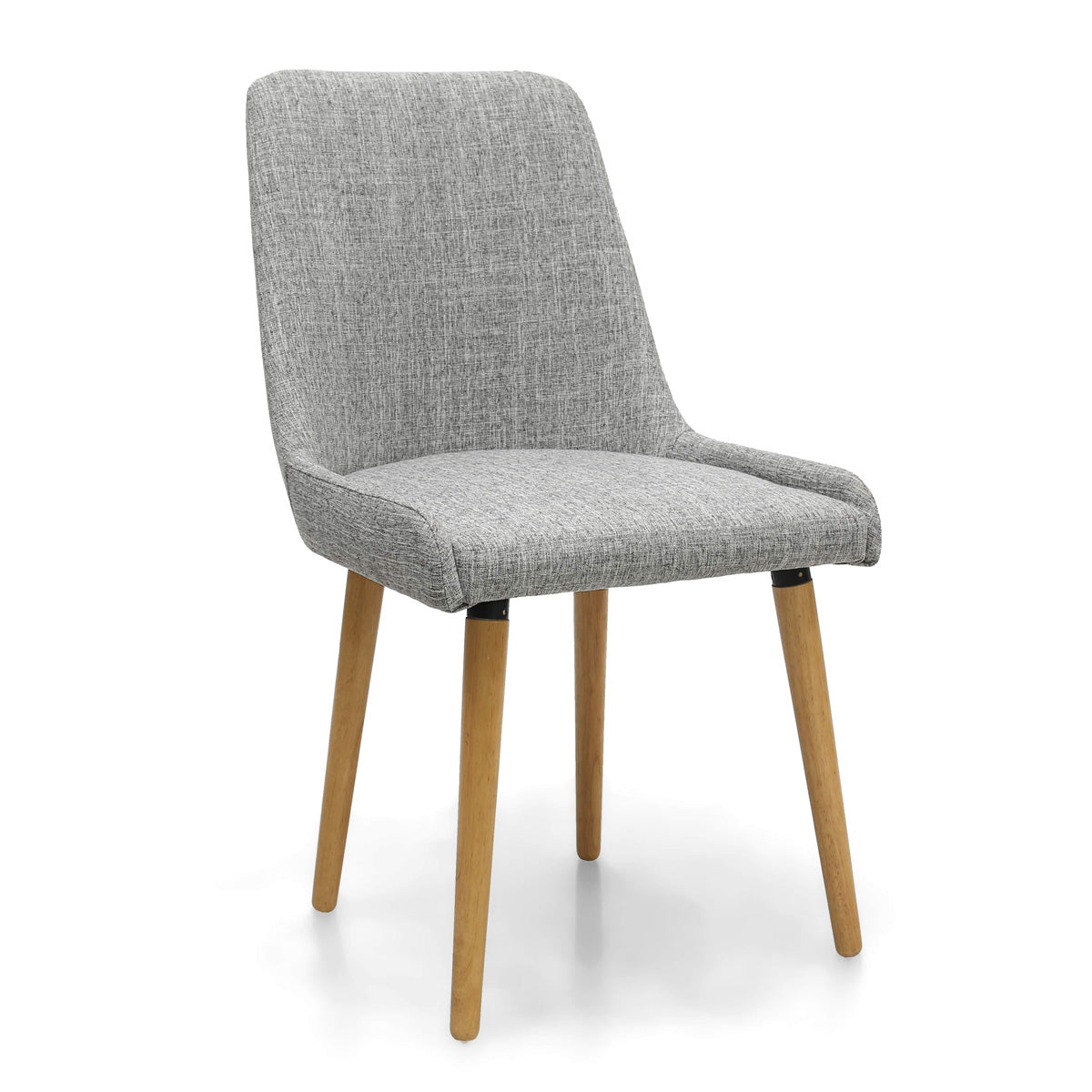 Fabric Dining Chairs in Set Of 2 With Natural Rubberwood Legs - Capri