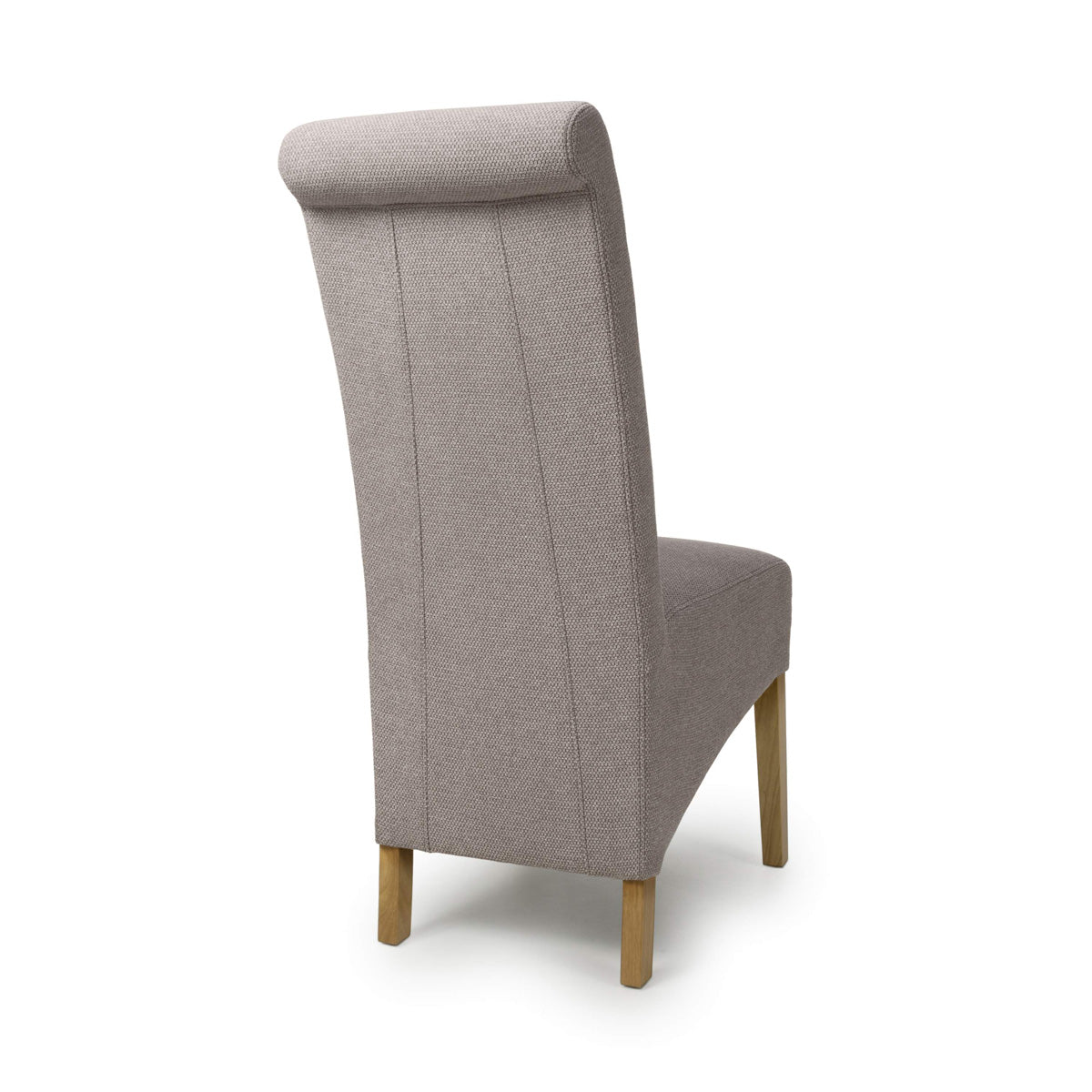 Fabric Dining Chairs in Set Of 2 With Natural Rubberwood Legs - Krista