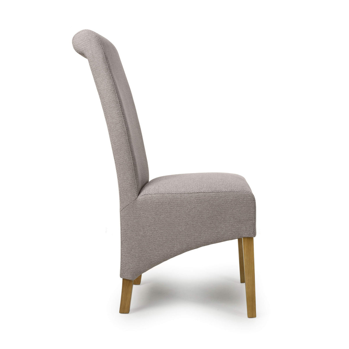 Fabric Dining Chairs in Set Of 2 With Natural Rubberwood Legs - Krista