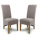 Fabric Dining Chairs in Set Of 2 With Natural Rubberwood Legs - Krista