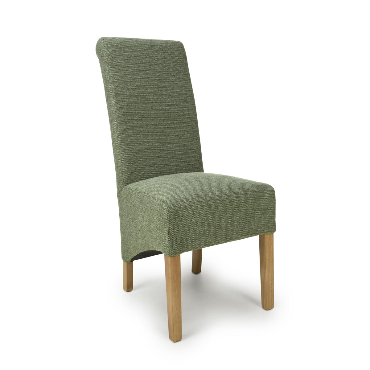 Fabric Dining Chairs in Set Of 2 With Natural Rubberwood Legs - Krista
