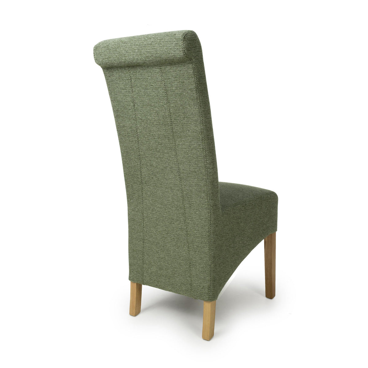 Fabric Dining Chairs in Set Of 2 With Natural Rubberwood Legs - Krista
