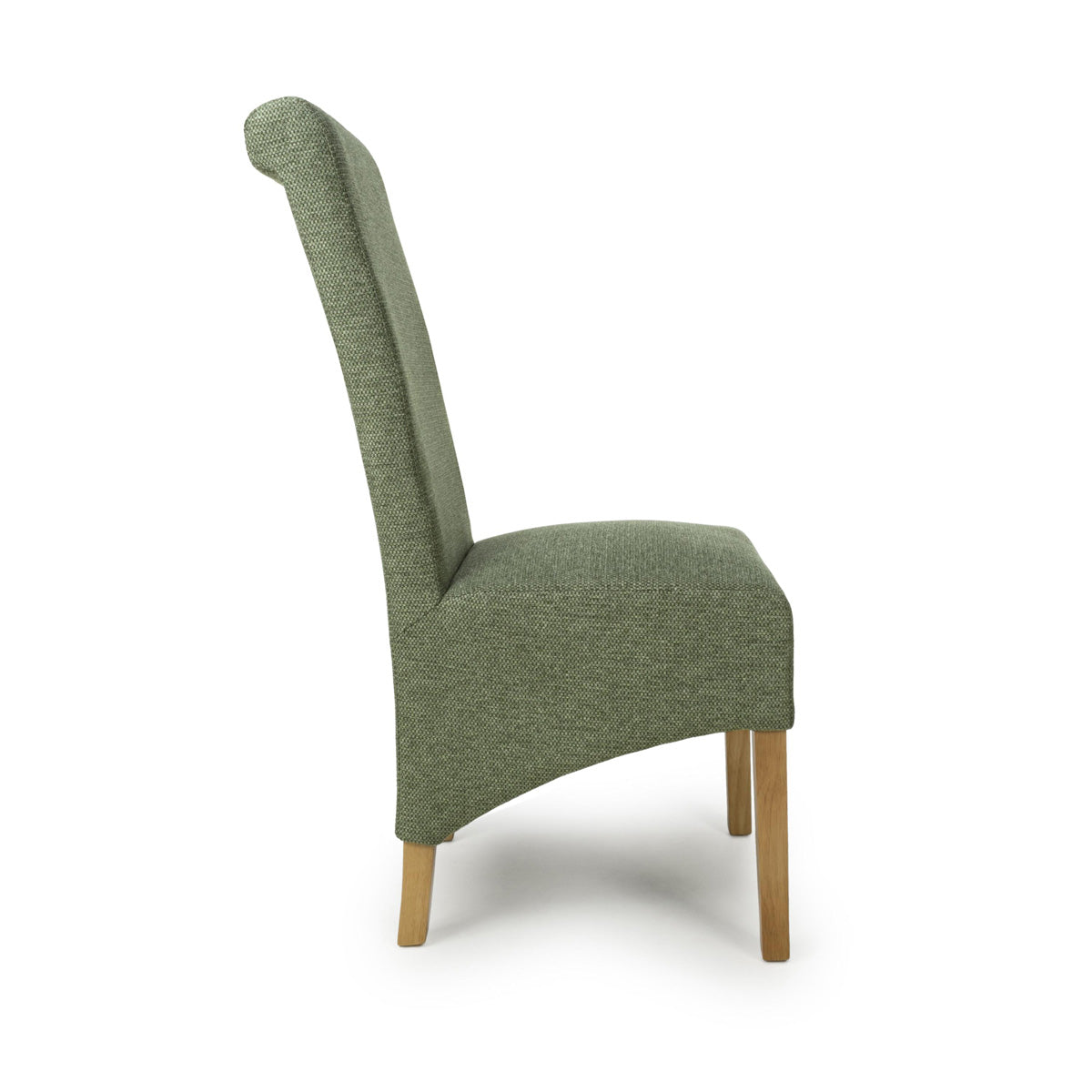 Fabric Dining Chairs in Set Of 2 With Natural Rubberwood Legs - Krista