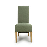 Fabric Dining Chairs in Set Of 2 With Natural Rubberwood Legs - Krista