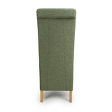 Fabric Dining Chairs in Set Of 2 With Natural Rubberwood Legs - Krista