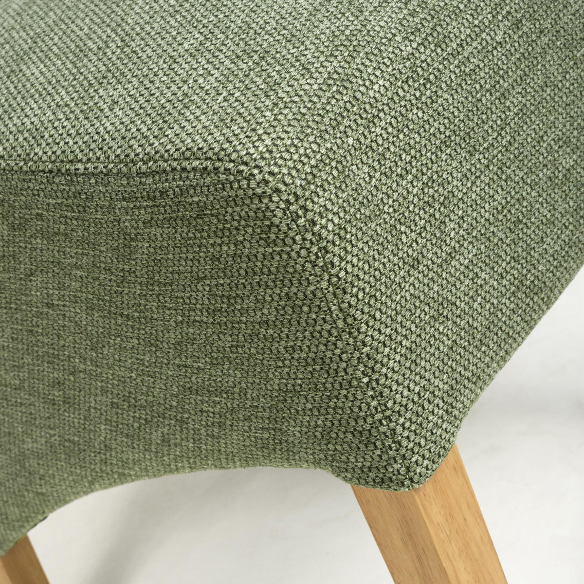 Fabric Dining Chairs in Set Of 2 With Natural Rubberwood Legs - Krista