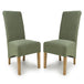 Fabric Dining Chairs in Set Of 2 With Natural Rubberwood Legs - Krista