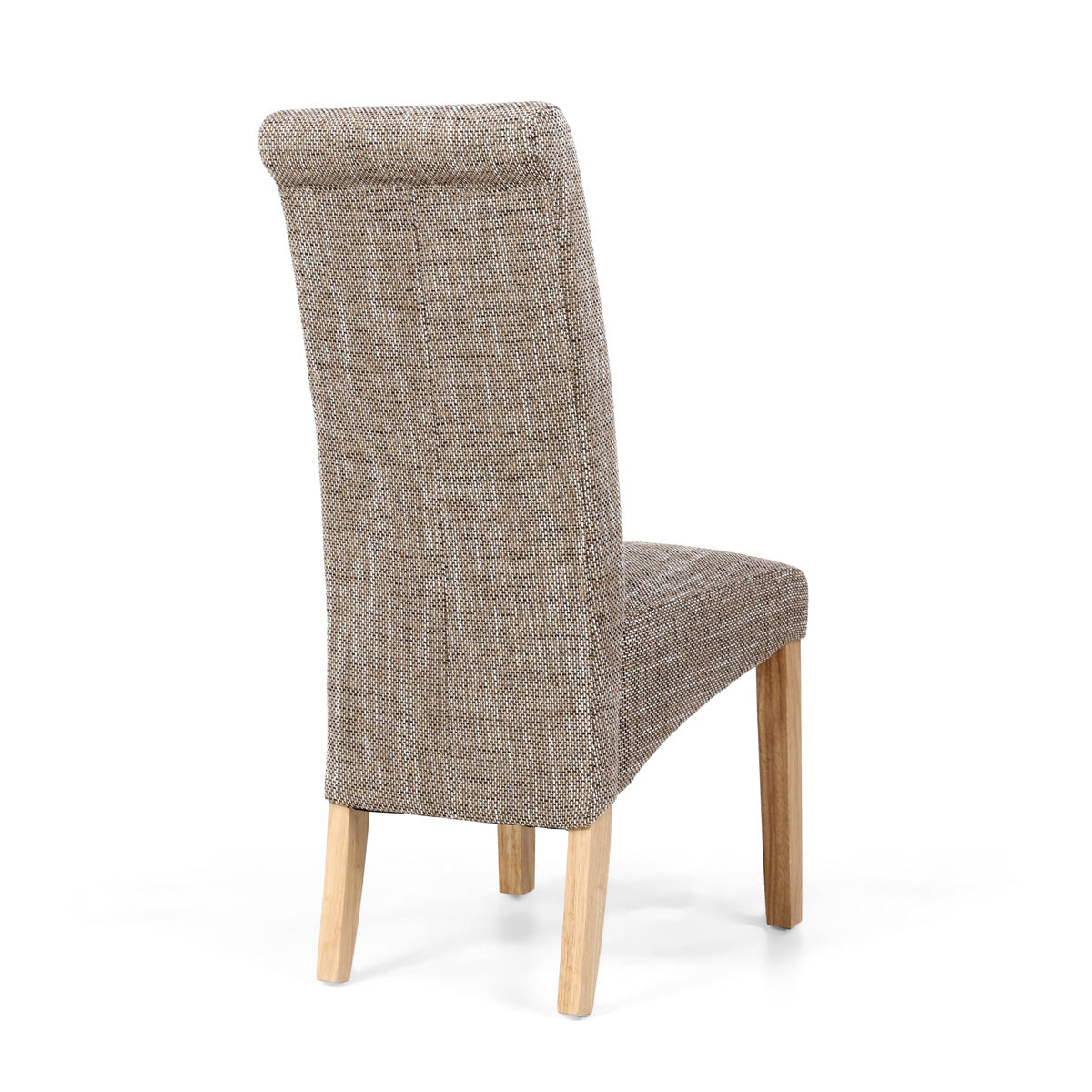 Fabric Dining Chairs in Set Of 2 With Scroll Back - Karta